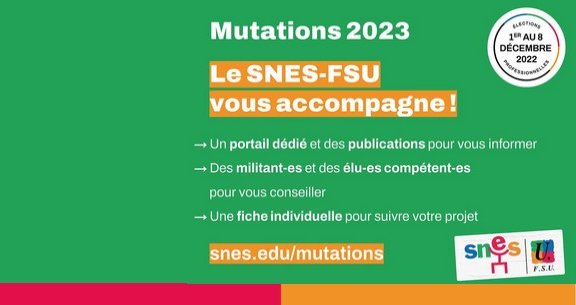 Mouvement interacadémique 2023 : Le SNES-FSU vous accompagne